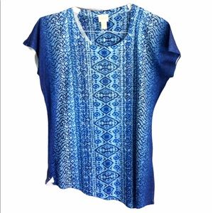 ❌FINAL PRICE❌ Chico's Asymmetrical Tunic 💙 Sz 4/6